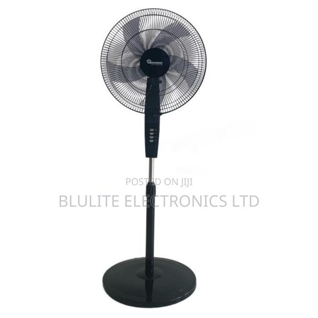 Black Stand Fan , With Remote - Rm/757