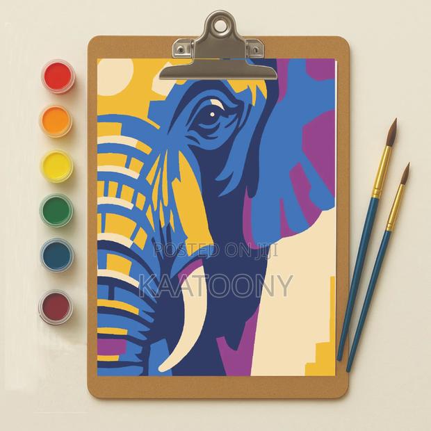 Elephant Mini Paint by Number Kit - main view