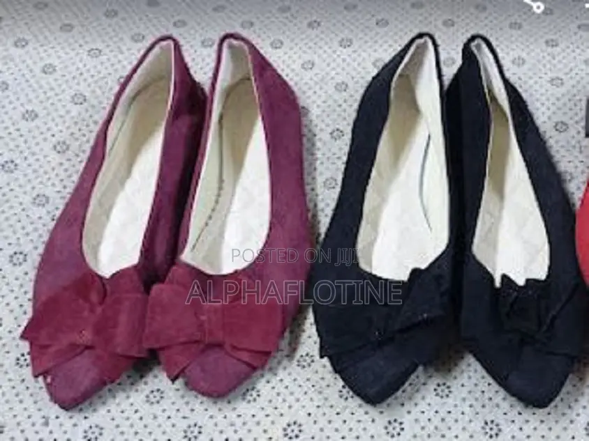 Black Ballet Flatspointed Toe Flat Closed Toe Ladies Shoe