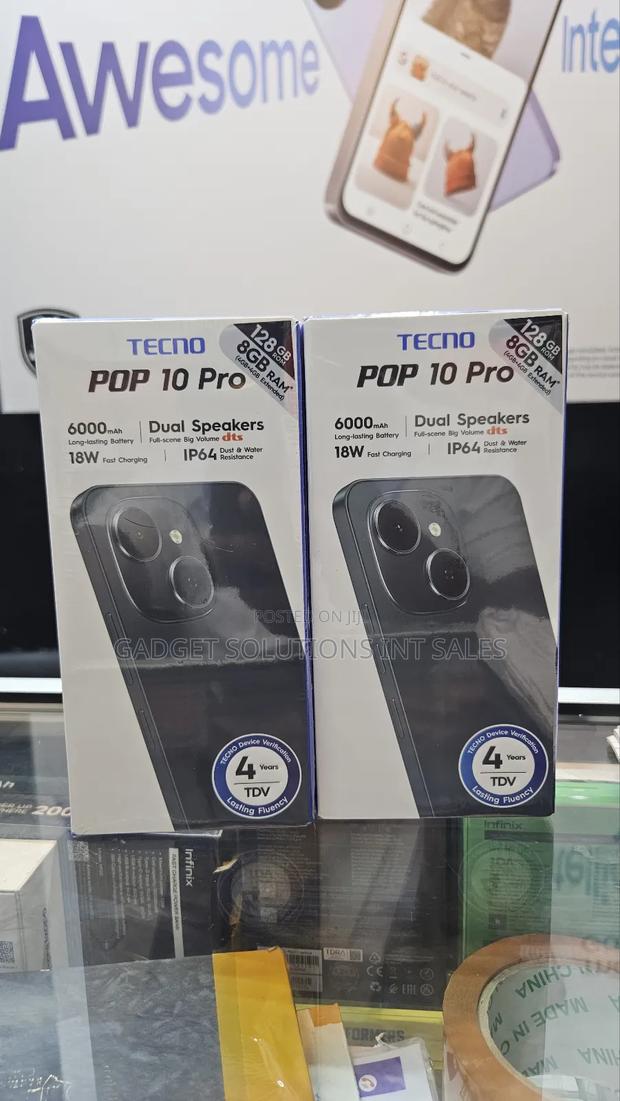 New Tecno Pop 10 Pro 128 GB Black - thumbnail 2