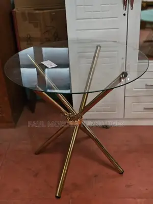 Gold Stand Glass Table