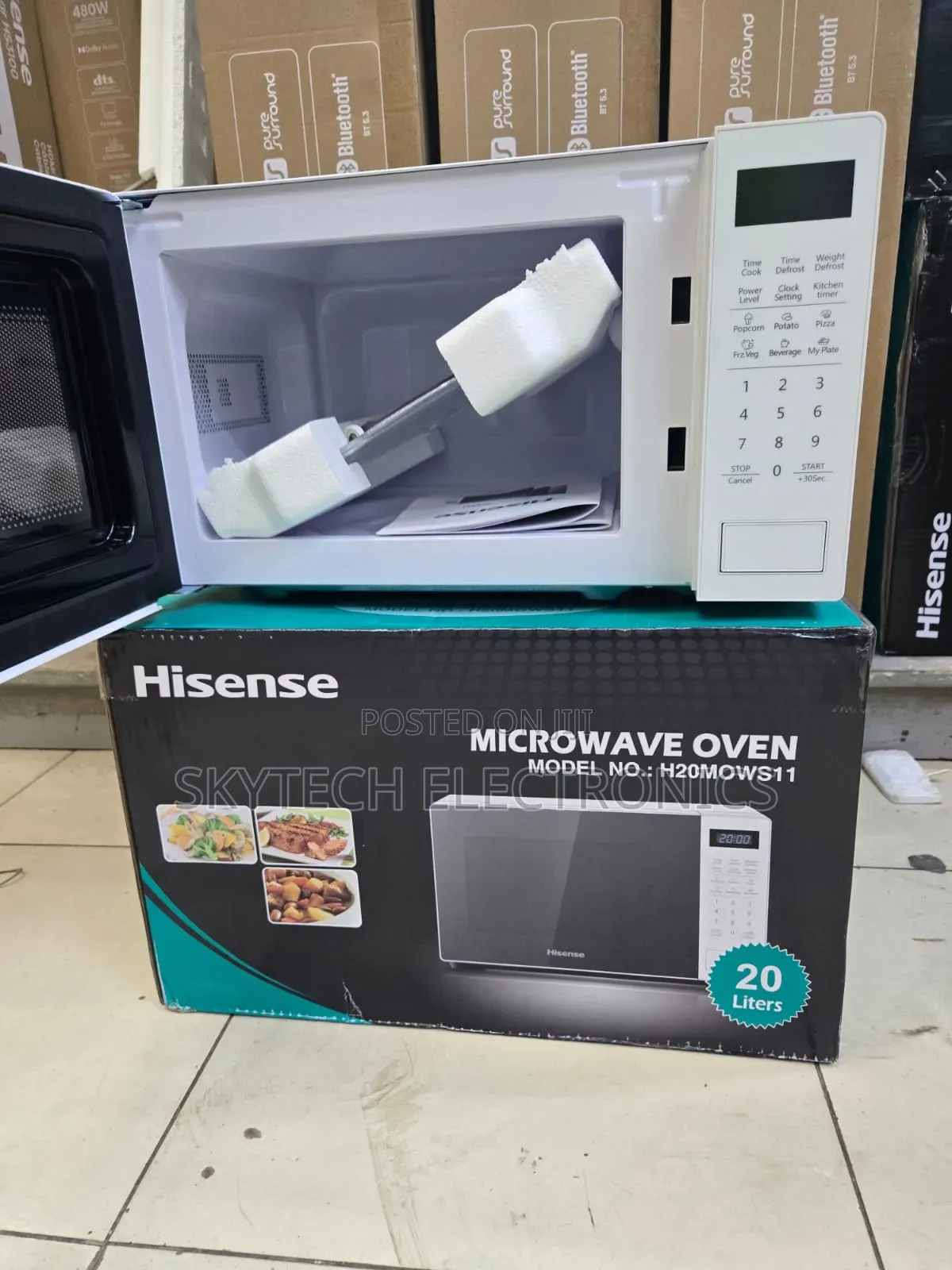 Hisense H20momws11 20l Digital Microwave Oven (White)