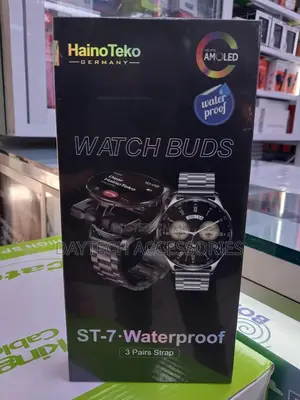 Haino Teko St-7 "Watch Buds" Smartwatch Integrated Wireless Earbuds.