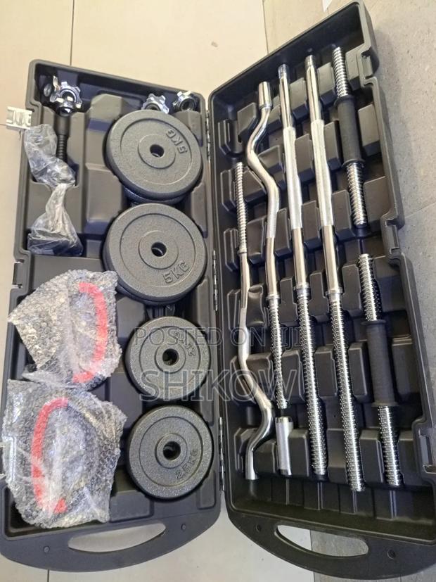 58kg Adjustable Gym Weight Set – Ideal for Home Fitness Bodybuilding