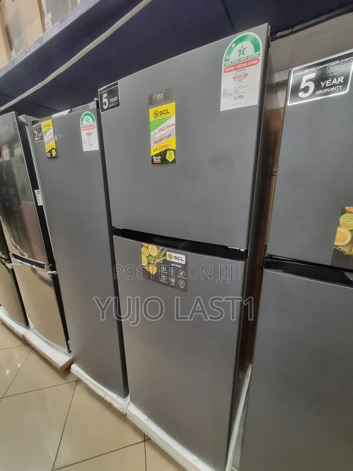 SCL 334ltr Double Door TMF Refrigerator Pebble Grey SCL-Rtn334ecpg