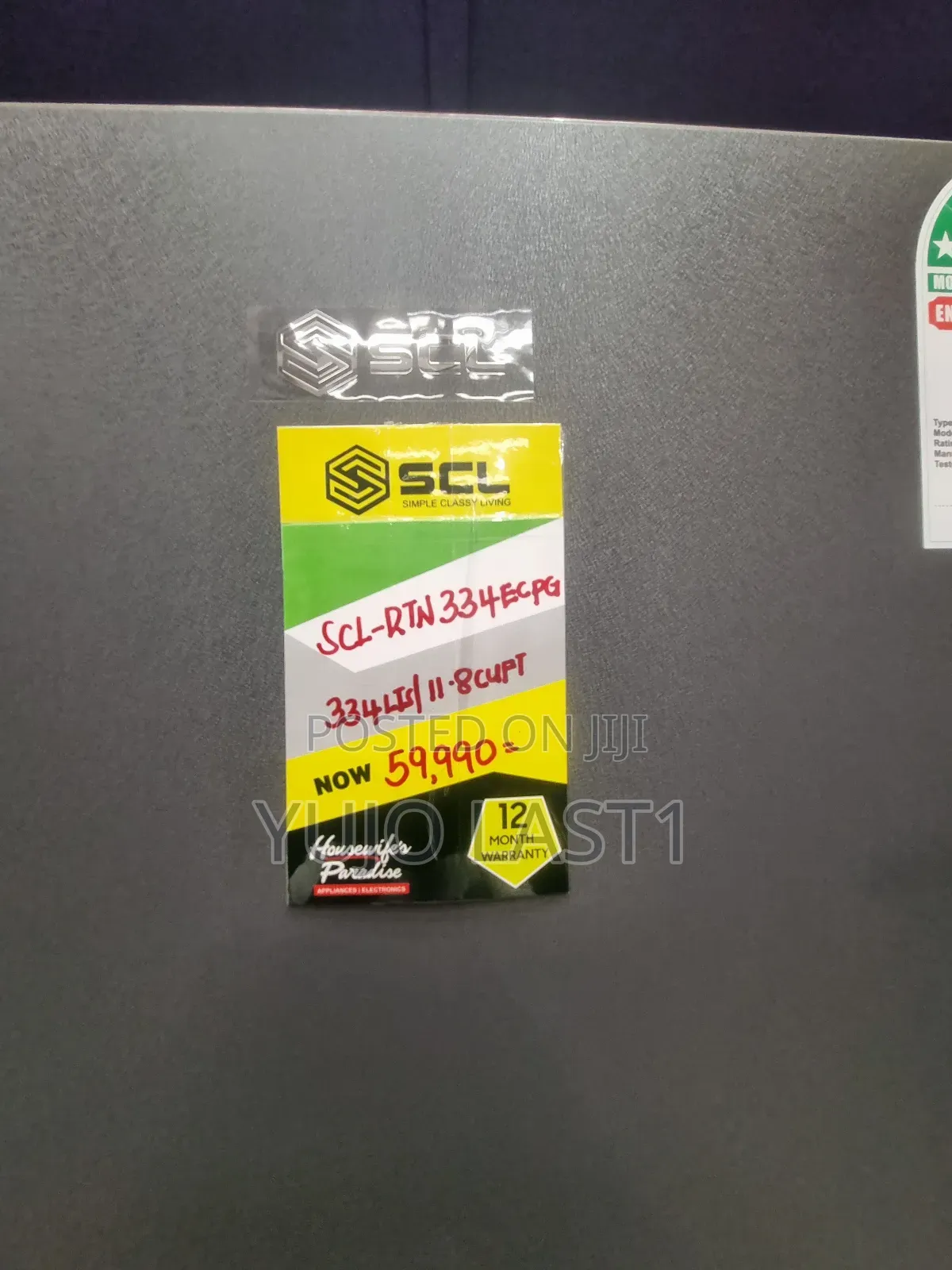 SCL 334ltr Double Door TMF Refrigerator Pebble Grey SCL-Rtn334ecpg