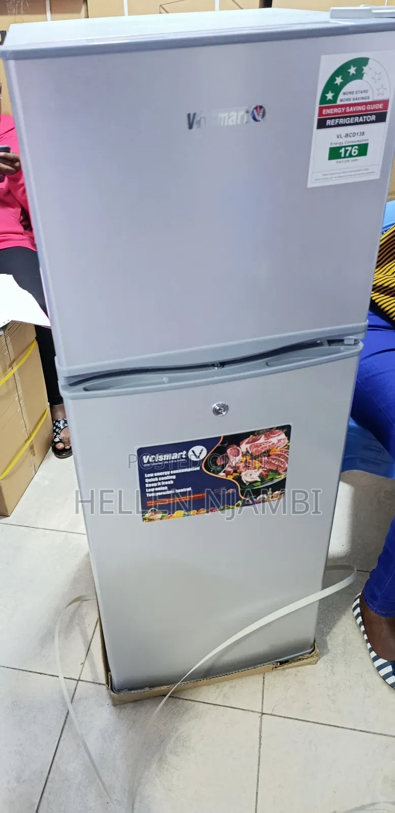 138l Volsmart 2-Door Energy -Efficient Fridge