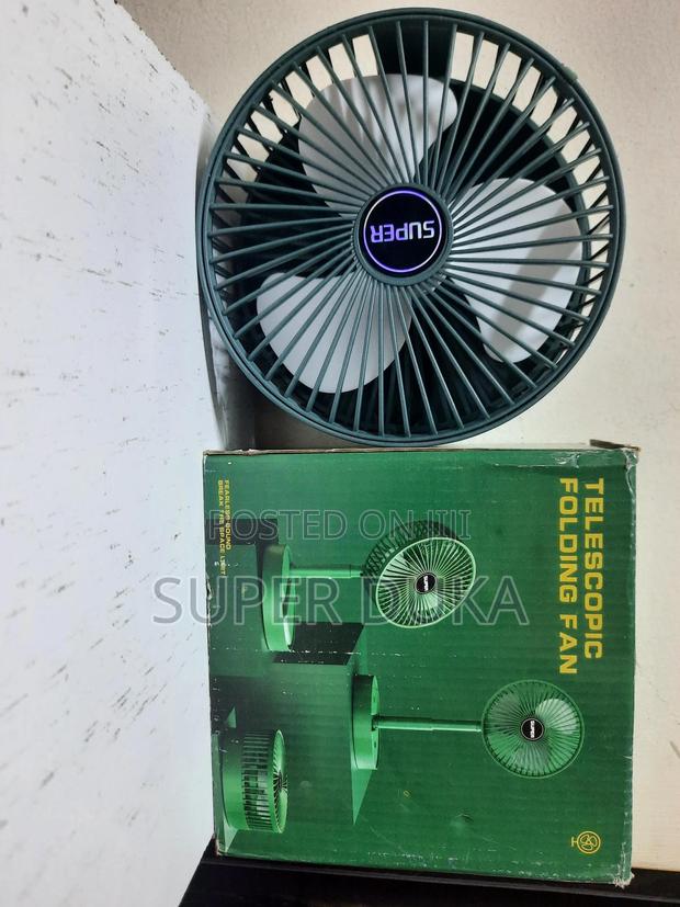 Fan. Rechargeable Adjustable Height Telescopic Folding Standing Fan - thumbnail 3