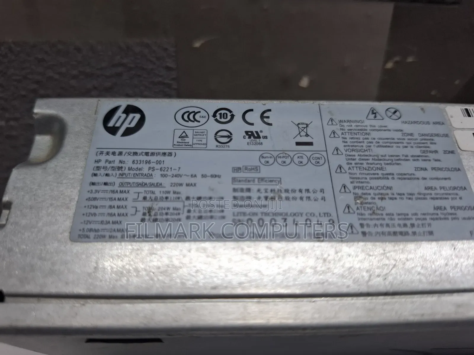 Power Supply For Hp Pavilion Slimline Touchsmart Desktop
