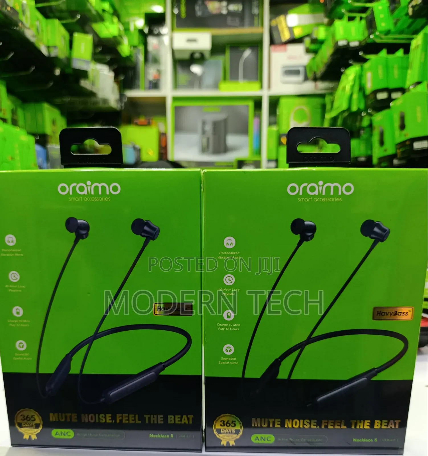 Oraimo Necklace 5 30db Noise Cancellation Call Vibration 