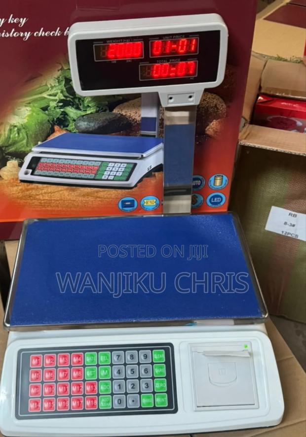 Max Weighs 50kg/40 Mem Receipt Scale - main view