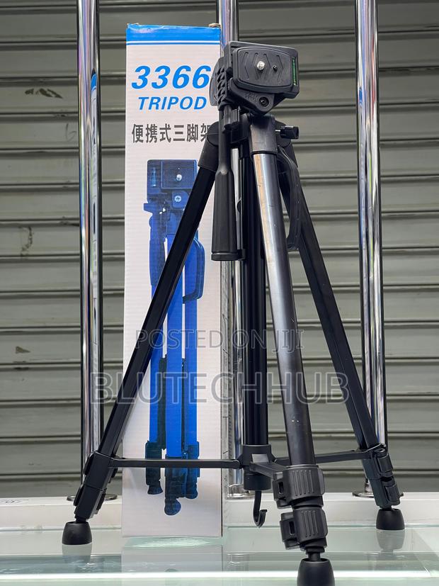 3366 Tripod Stand 1.3m With Phone Holder – Lightweight Stable