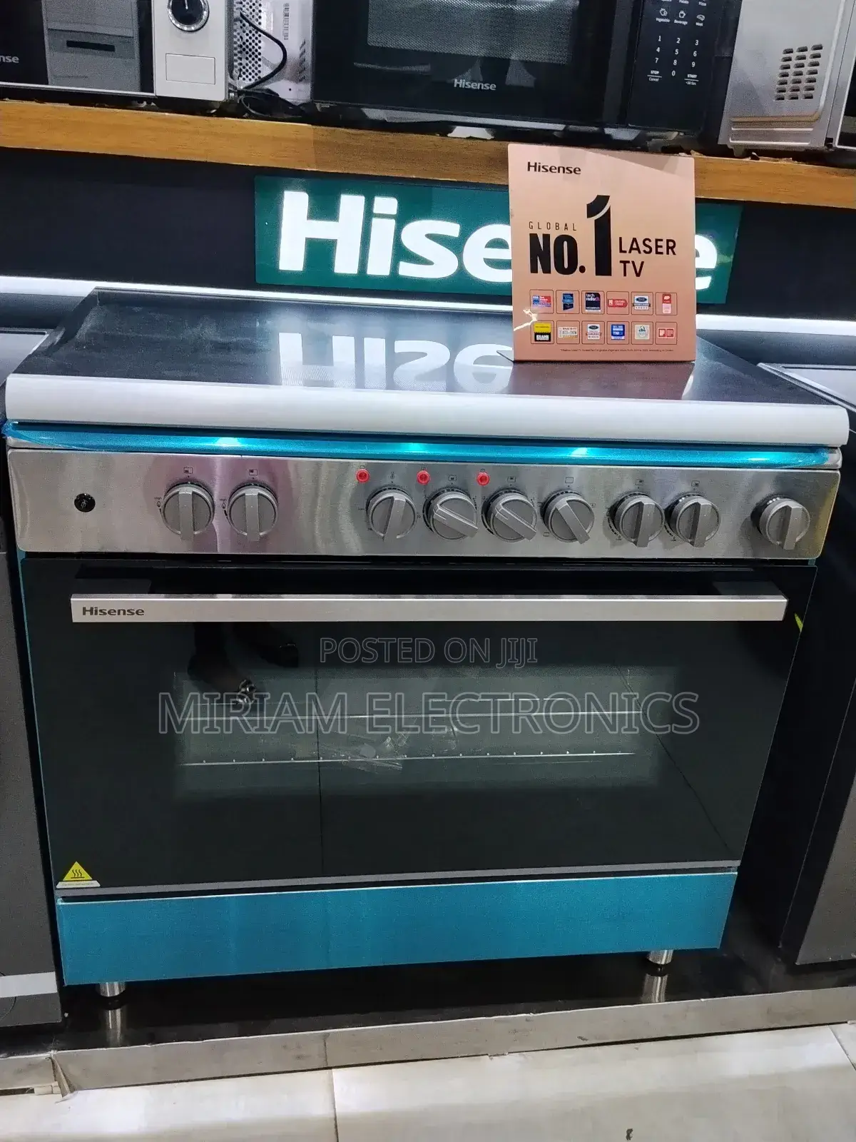 Hisense 4 Gas(1wok) +2 Electric Plate Hf942gees Cooker,90cm”60cm
