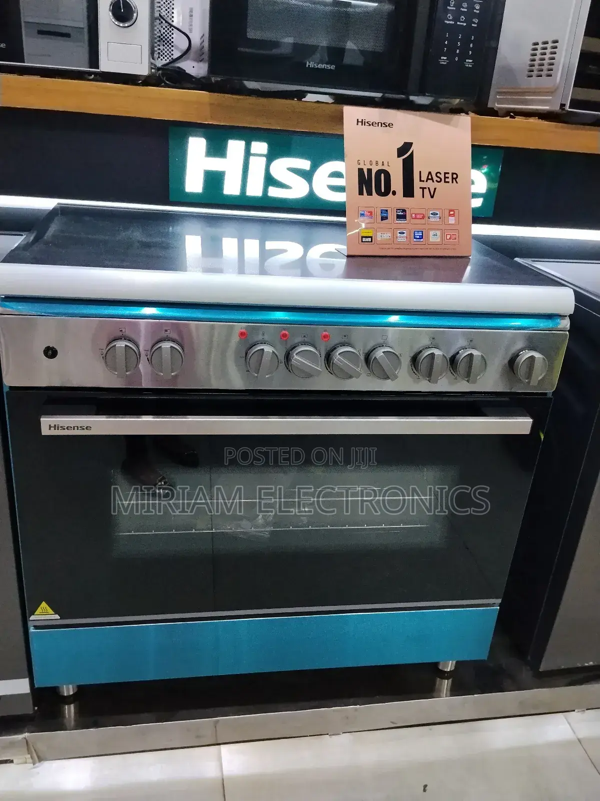 Hisense 4 Gas(1wok) +2 Electric Plate Hf942gees Cooker,90cm”60cm
