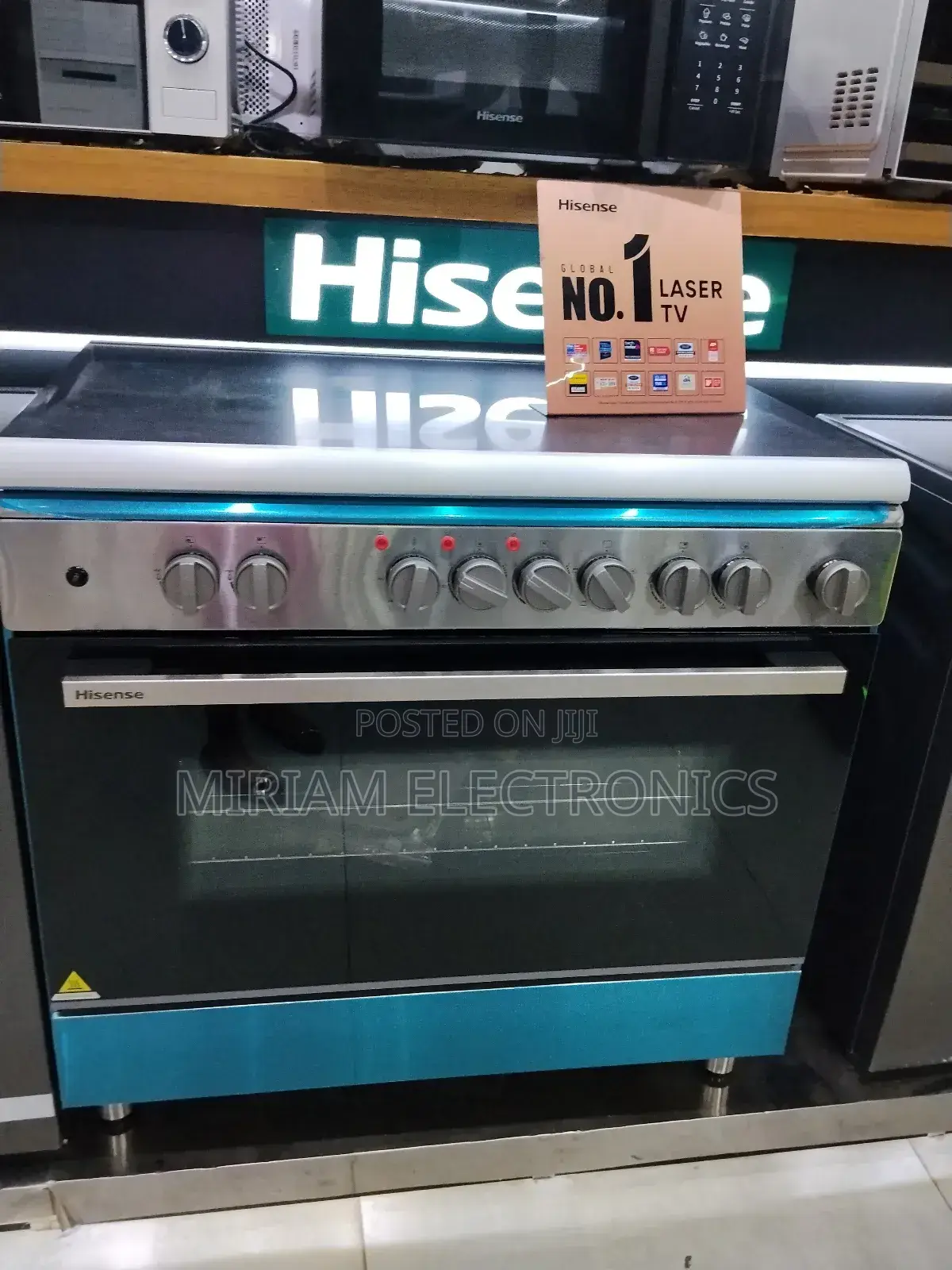 Hisense 4 Gas(1wok) +2 Electric Plate Hf942gees Cooker,90cm”60cm