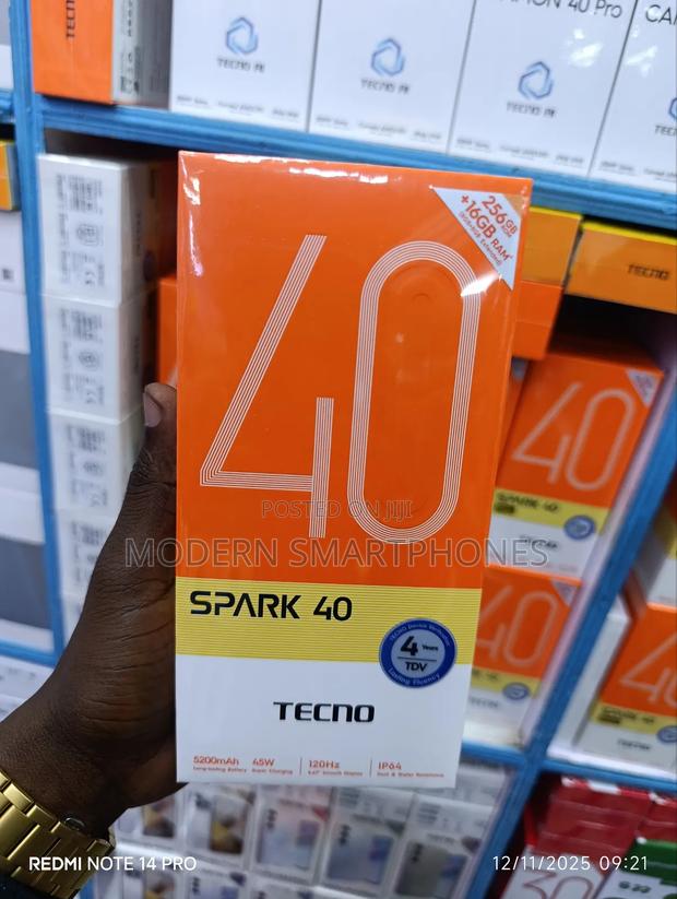 New Tecno Spark 40 256 GB Black - main view