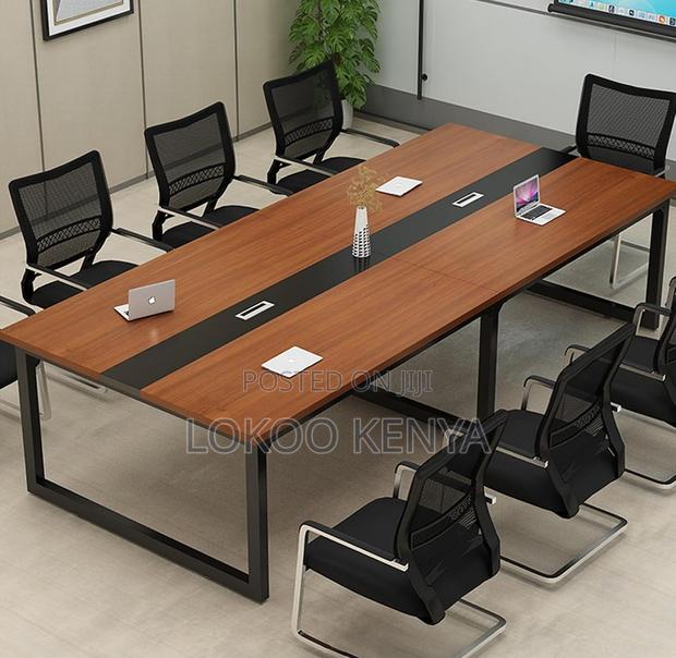 Office Table; 2.4 M(6-8 Seater) Metal Framed Conference Table