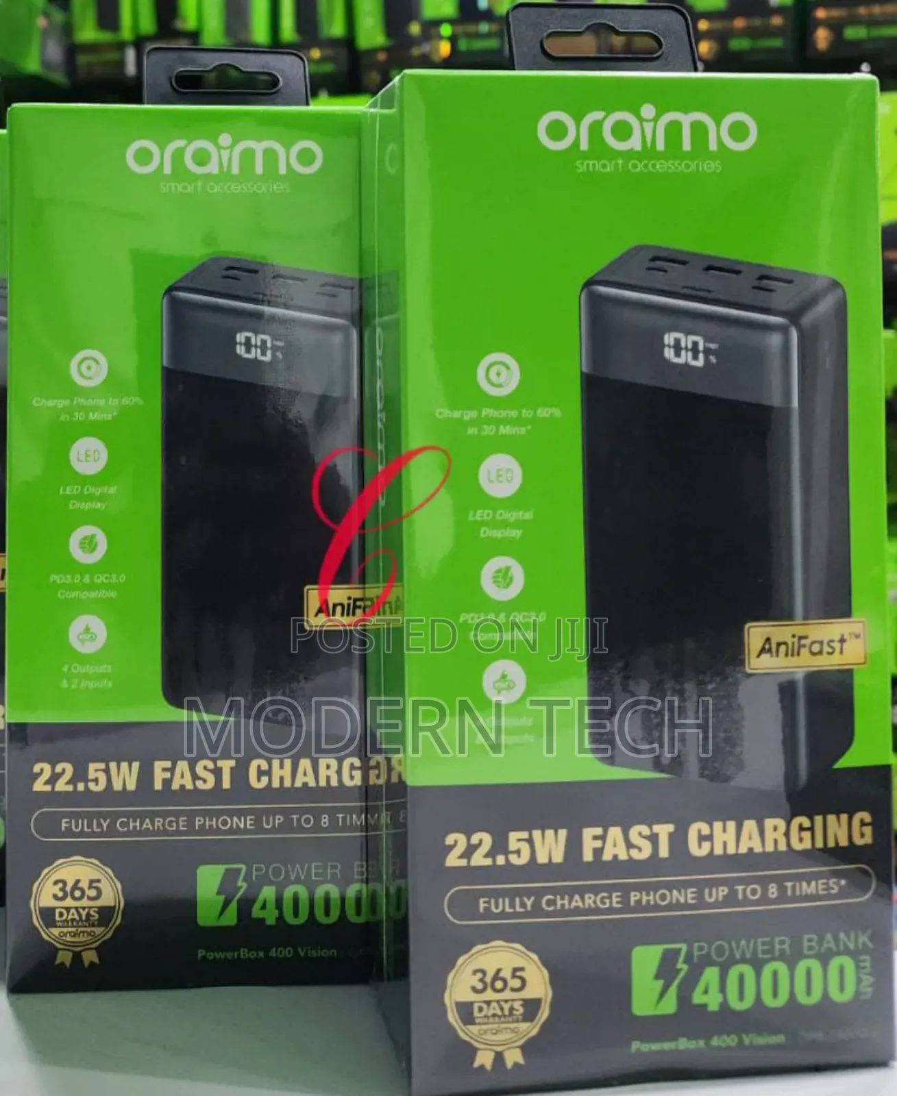 Oraimo Powerbox 400 22.5w Pd Qc 40000mah Power Bank