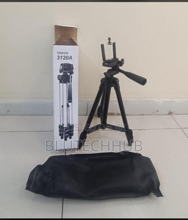 3120a Lightweight Tripod Stand With Phone Holder – 1m Height