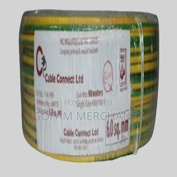Cable Connect 6.0 Mm Single Yellow/ Green (90 Mtr Roll)