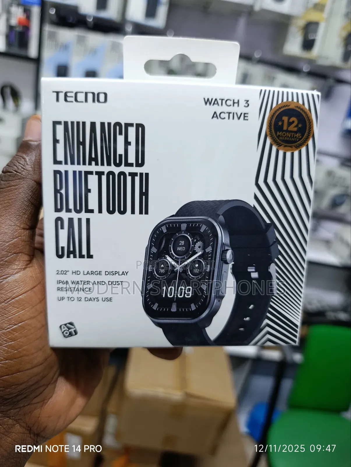 Tecno Watch 3 Active Wireless Call Smart Watch