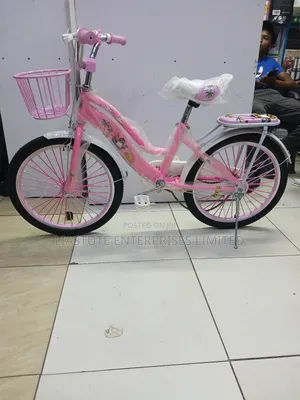 20-Inch Pink Girls' Bike With Basket Rear Carrier | Ages 6-10