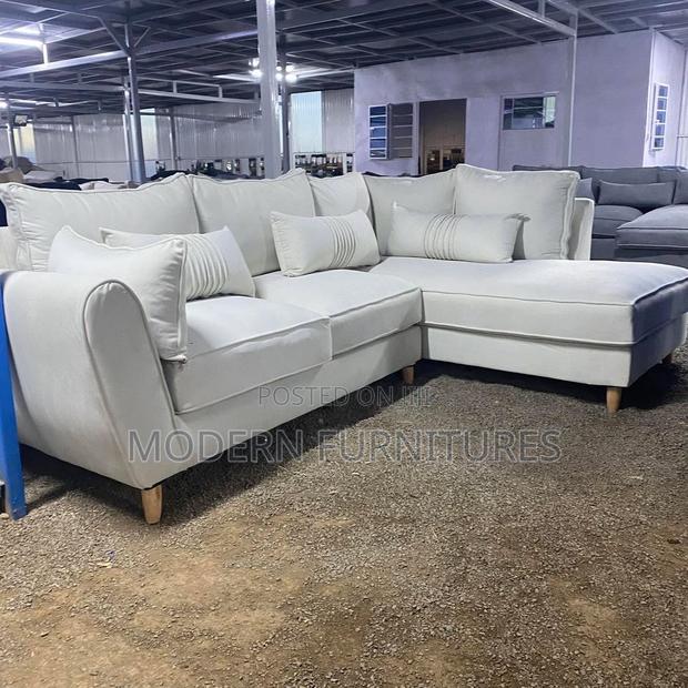 White L Shaped Sofa
