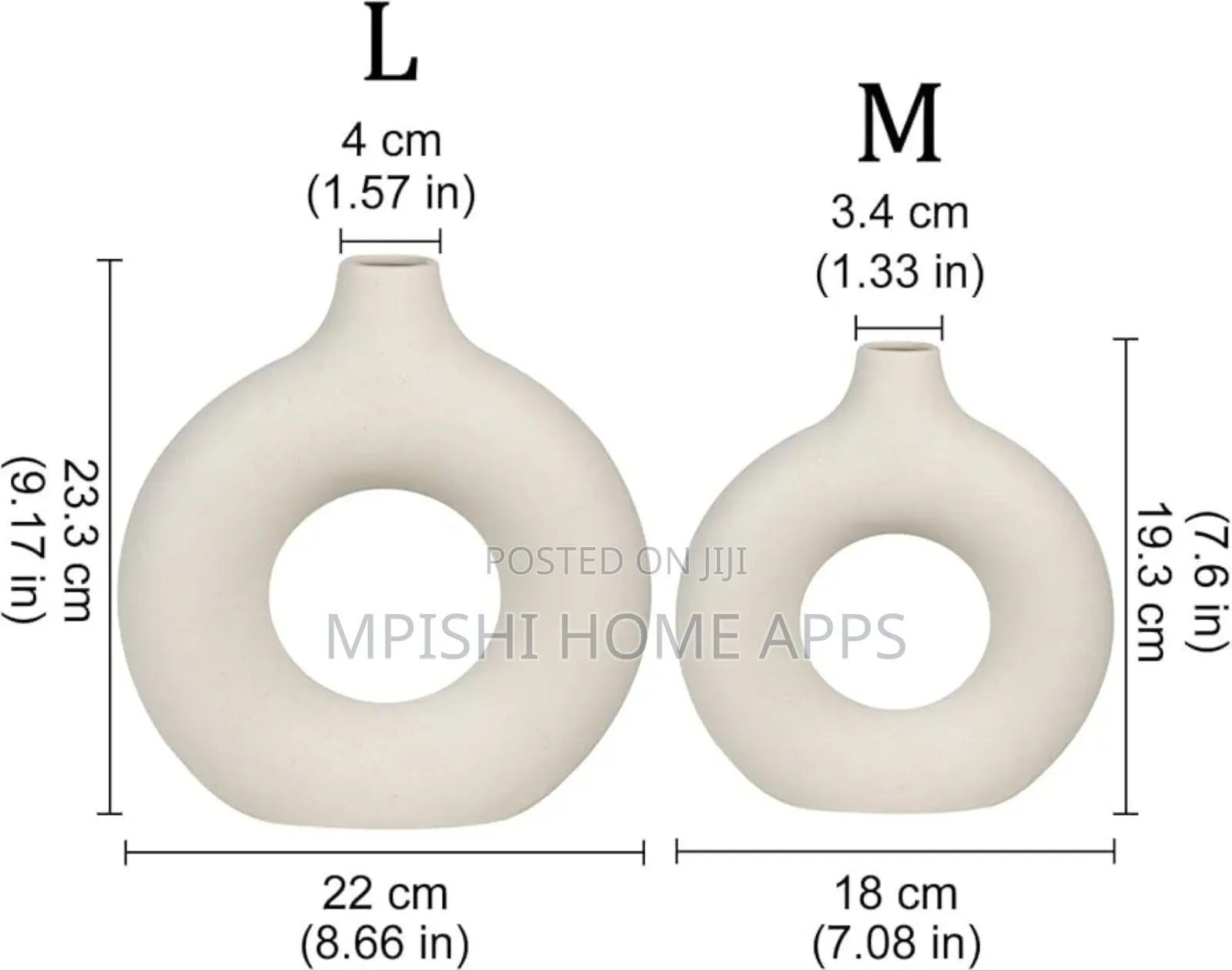 2 in 1 Ceramic Flower Vases