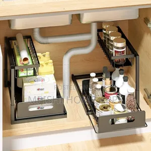 2 Tier Pull-Out Storage Rack