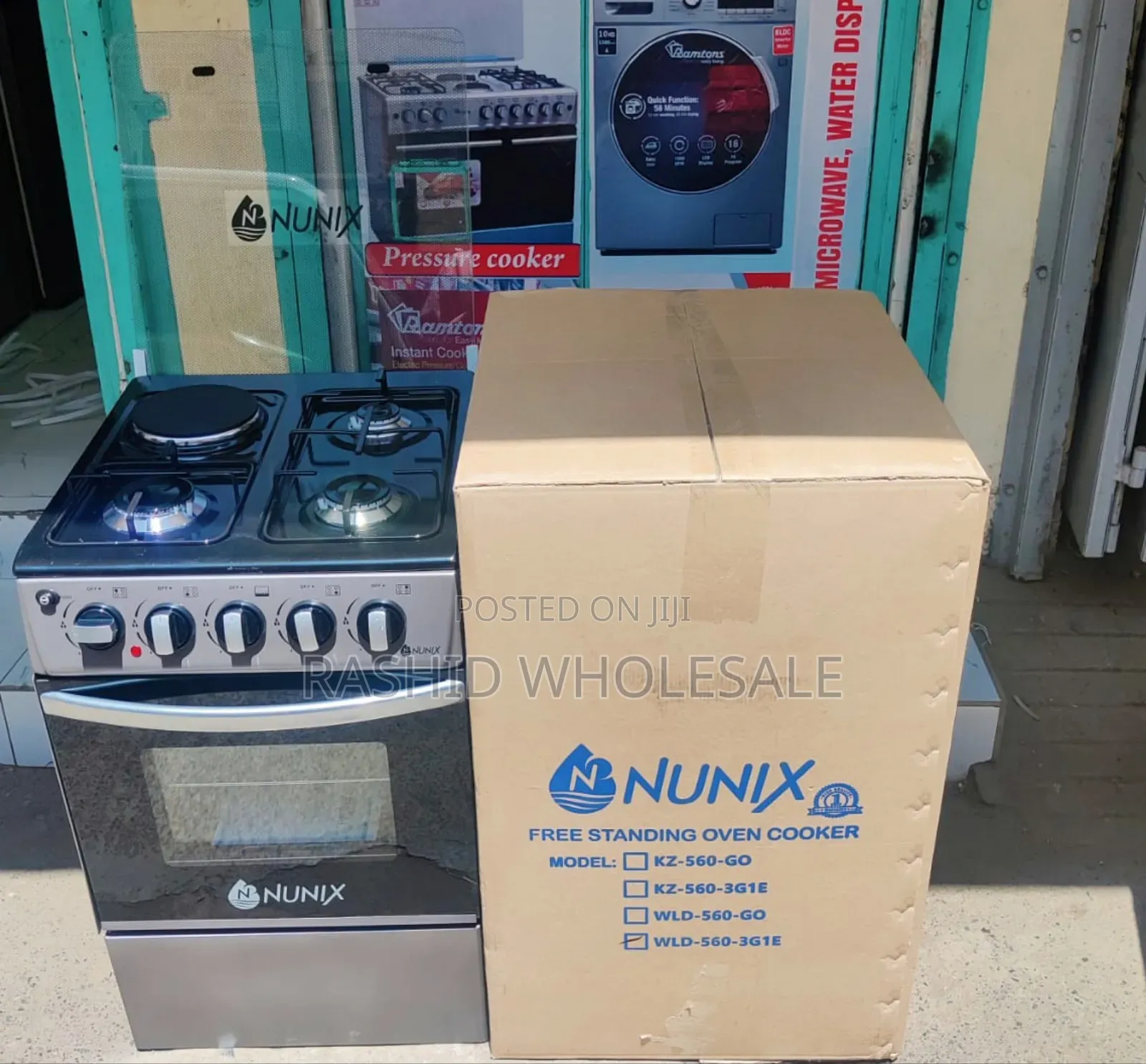 50by55 Nunix Electric Plate Electric Oven. Standing Cooker