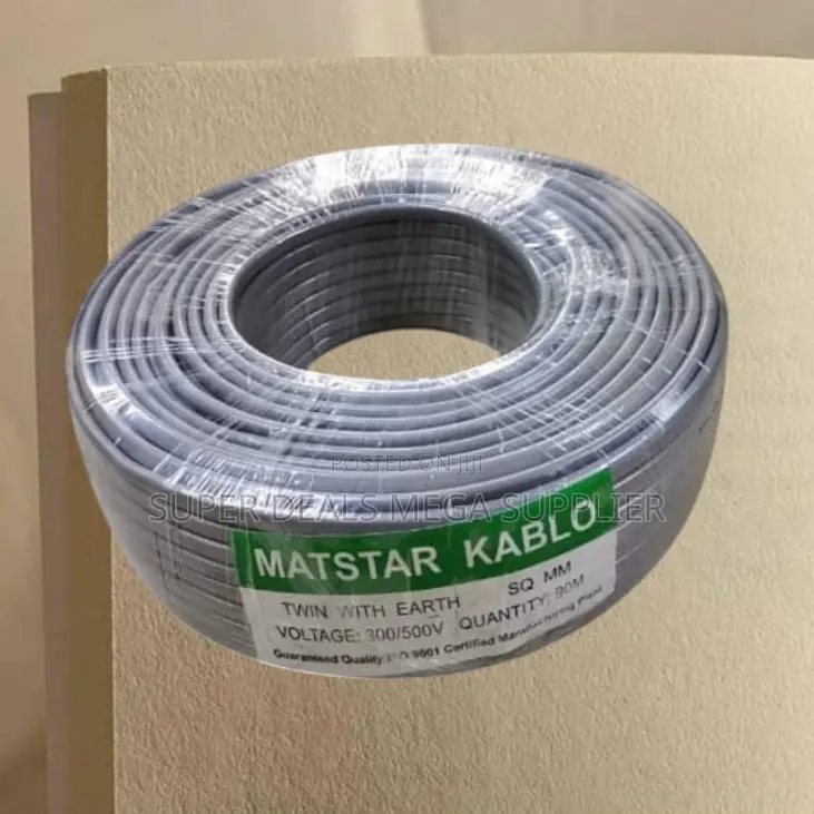 1.5mm Twin With Earth Electrical Wiring Cable Strong - 90 Metres Long