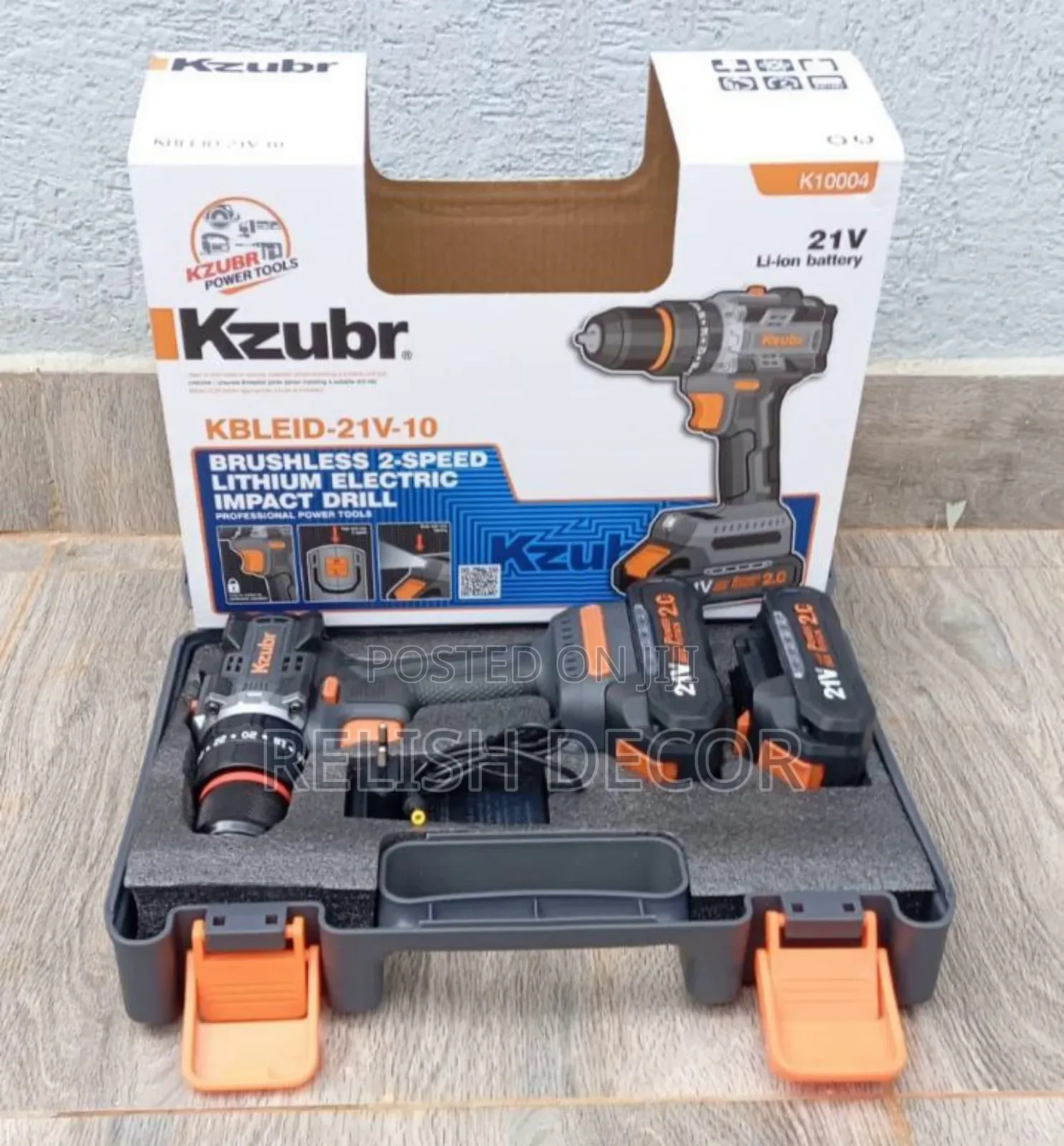Kzubr 21v Brushless 2 Speed Cordless Drill