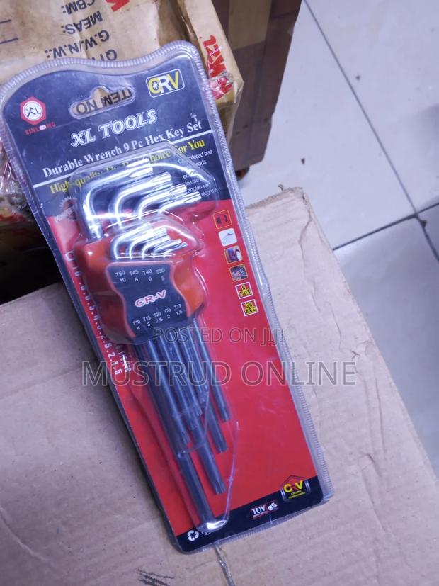 Chrome Allan Keys 9 Pieces