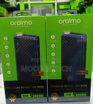 Oraimo Powerbox 300 30000mah 15w Two-Way Fast-Charging Power Bank
