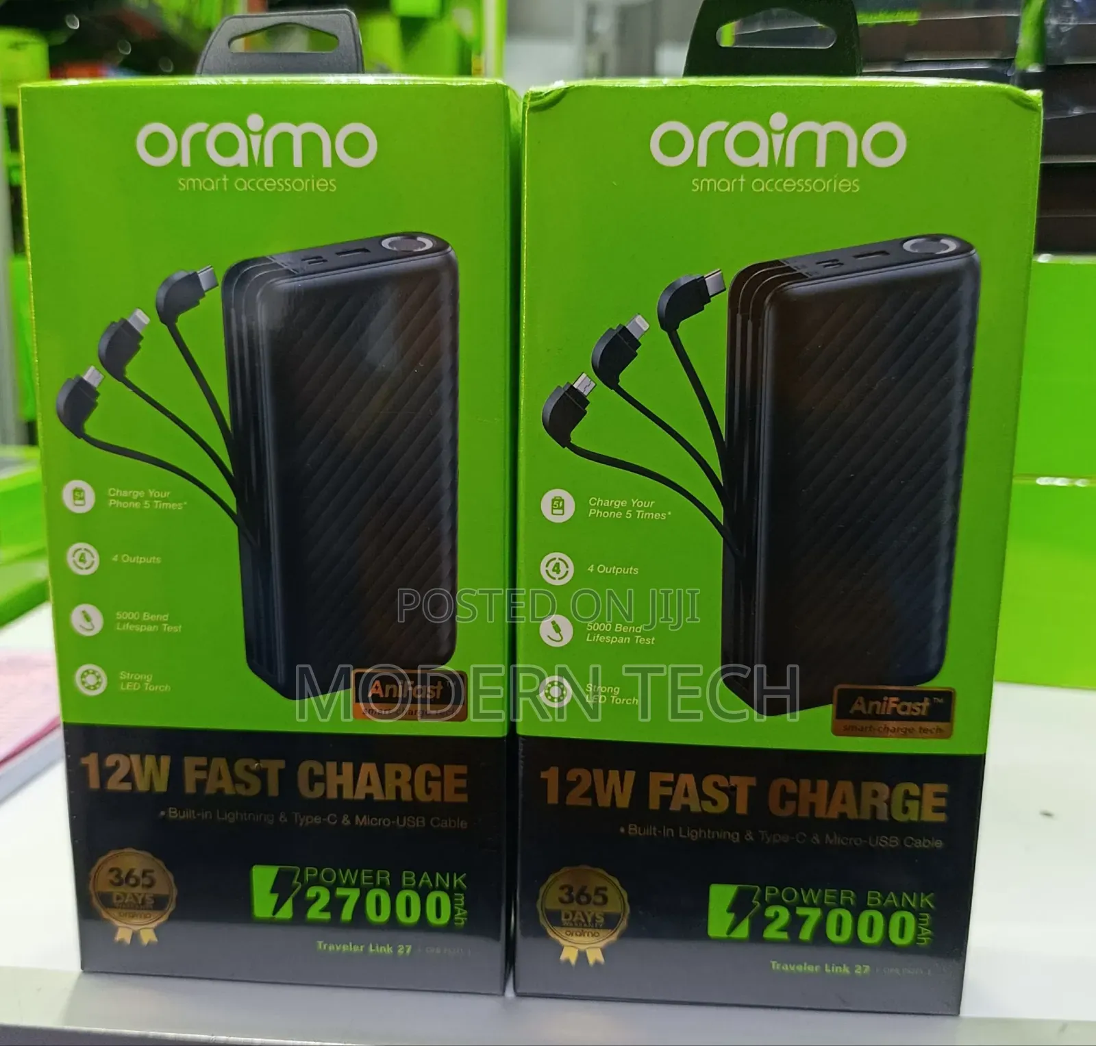 Oraimo Traveler Link 27 27000mah 12w Power Bank