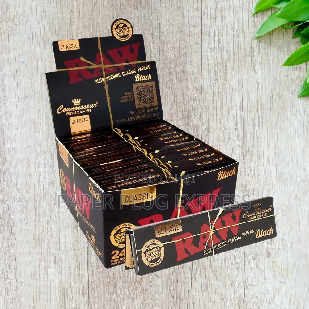 Raw Black Connoisseur Papers Kingsize Slim - Box