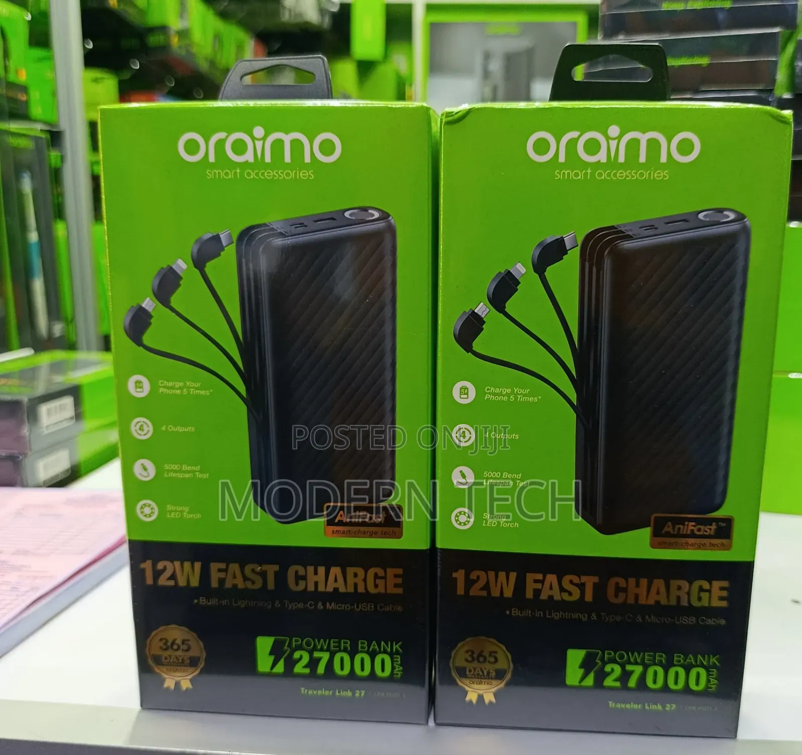 Oraimo Traveler Link 27 27000mah 12w Power Bank Opb-P527