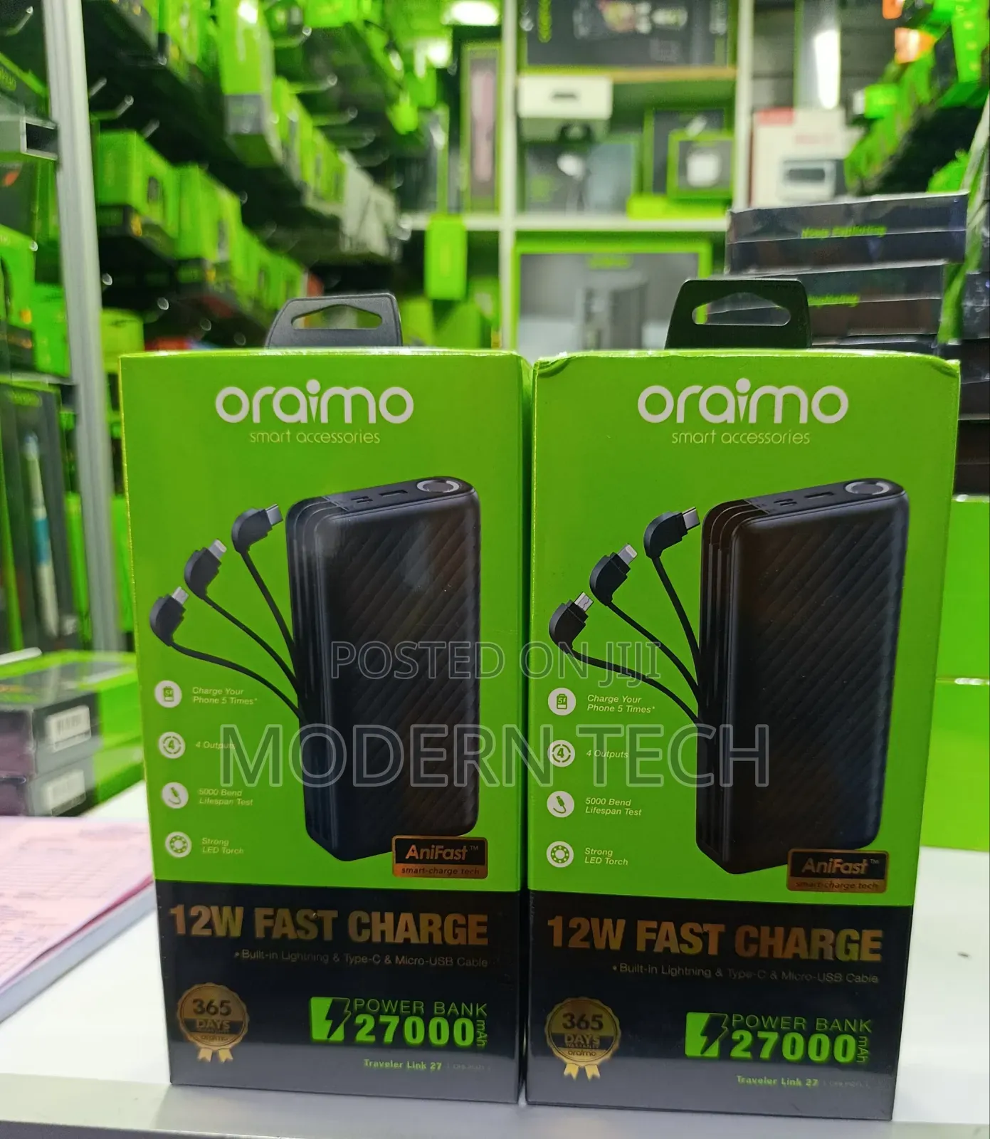 Oraimo Traveler Link 27 27000mah 12w Power Bank Opb-P527