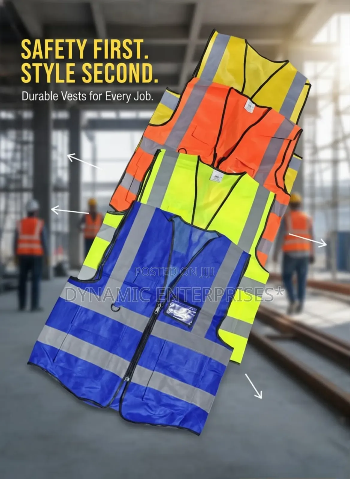 High-visibility Safety Vest With Pockets.