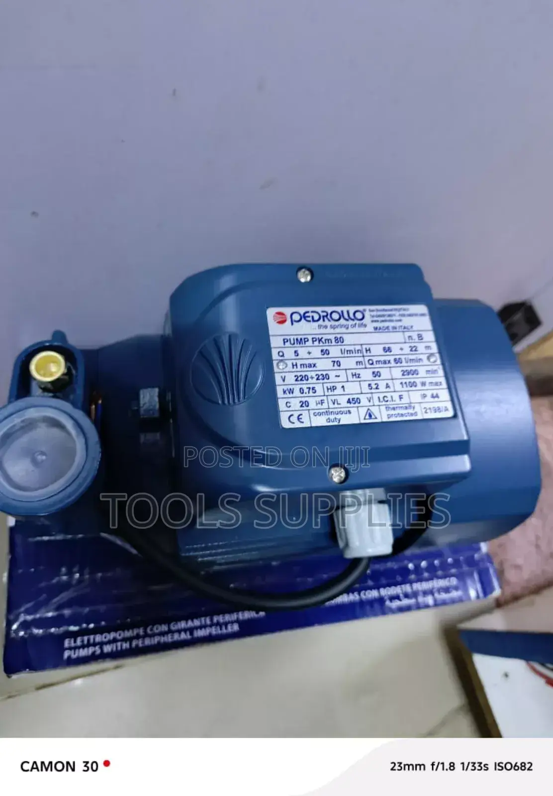 Pedrollo Water Pump 70 M Head/60 Litres/ Min
