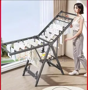 Heavy Duty Folding Movable Clothes Drying Rack