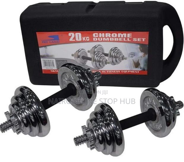 20kg Chrome Dumbbell Set - main view