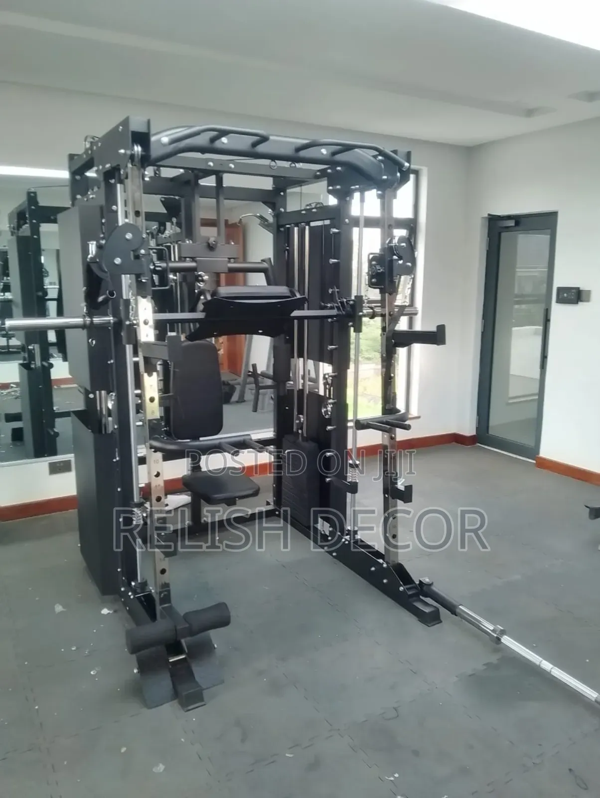 Integrated Smith Machine With Cable Cross Over