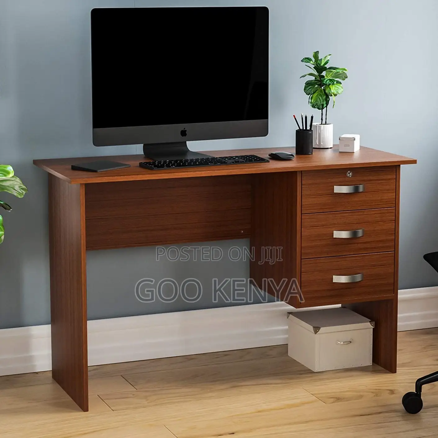 Office Desk; 1.2m Modern Wood MDF Grain Office Desk for Computer