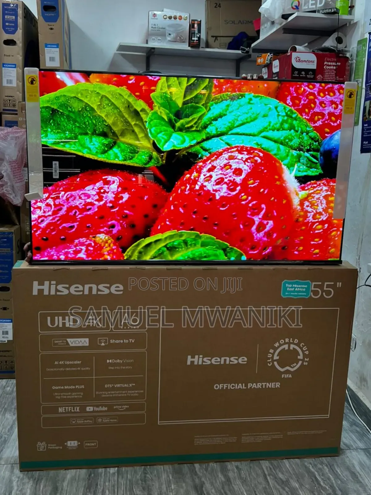 Hisense 55" Uhd Smart Tv Frameless Amazon Alexa, HDR Latest Model