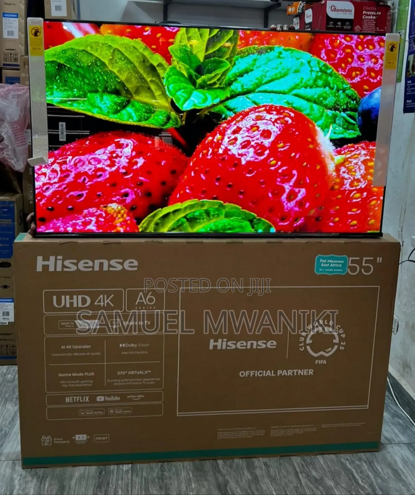 Hisense 55" Uhd Smart Tv Frameless Amazon Alexa, HDR Latest Model