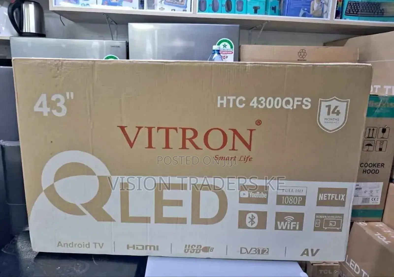 *Vitron 43" Qled Smart Android Frameless With Bluetooth