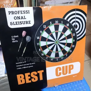 Double Sided Dart Board 6 Steel Tip Dart