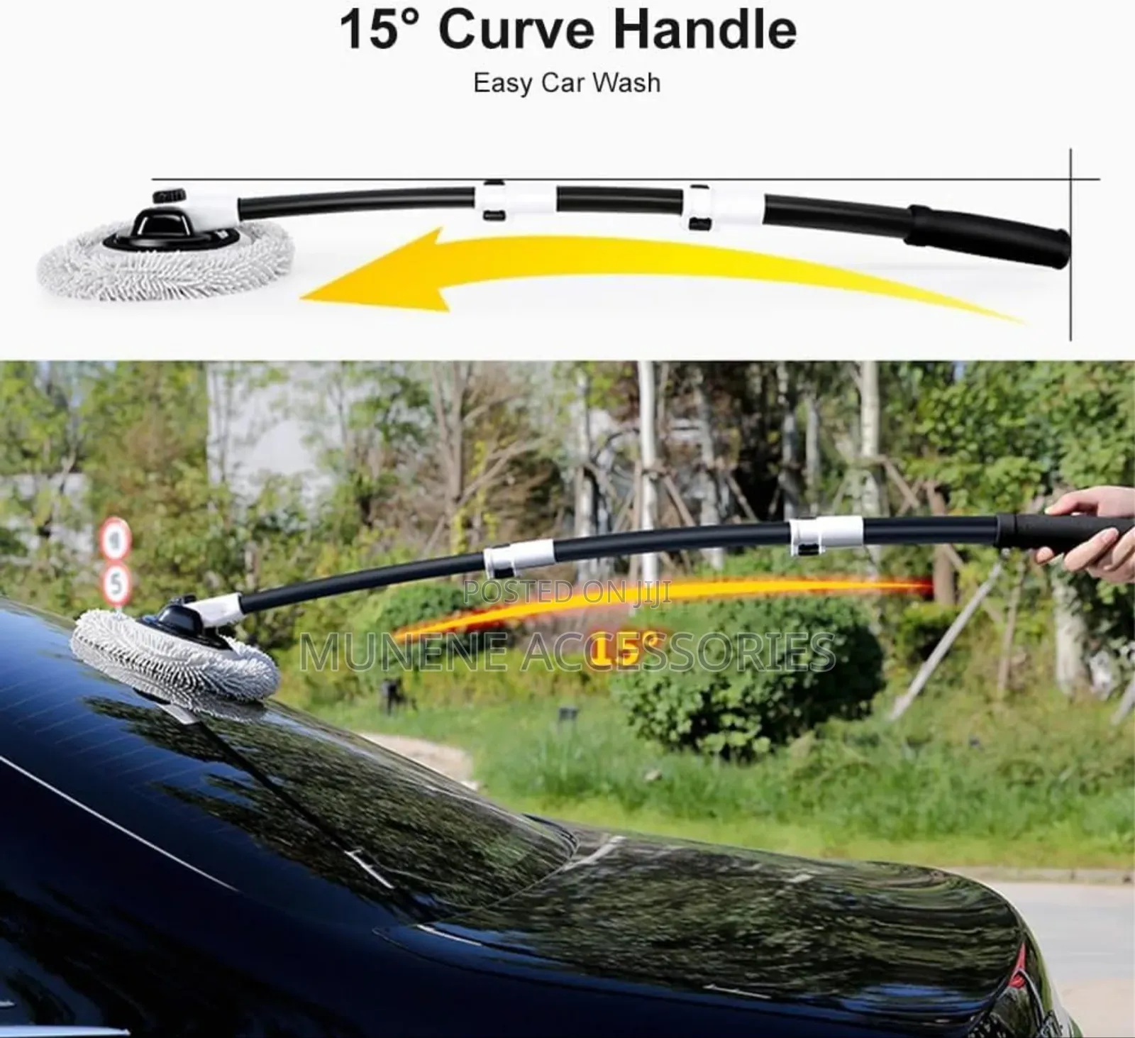 Car Wash Brush, With Telescopic Extension Pole, Car Cleaning Brush Kit