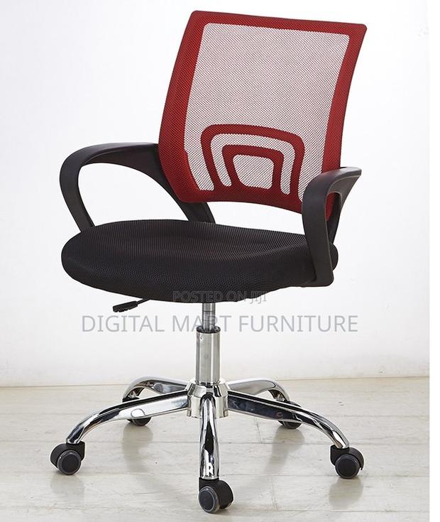 Mesh Swivel Work Chair With Wheels - thumbnail 7